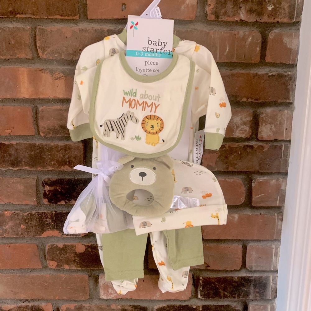 NWT Baby Starter 0-3 Month Onesie/Footie Gift Set